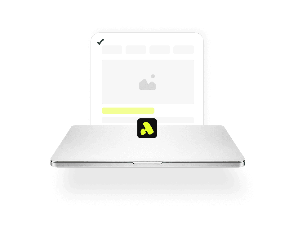AI dashboard and laptop scene